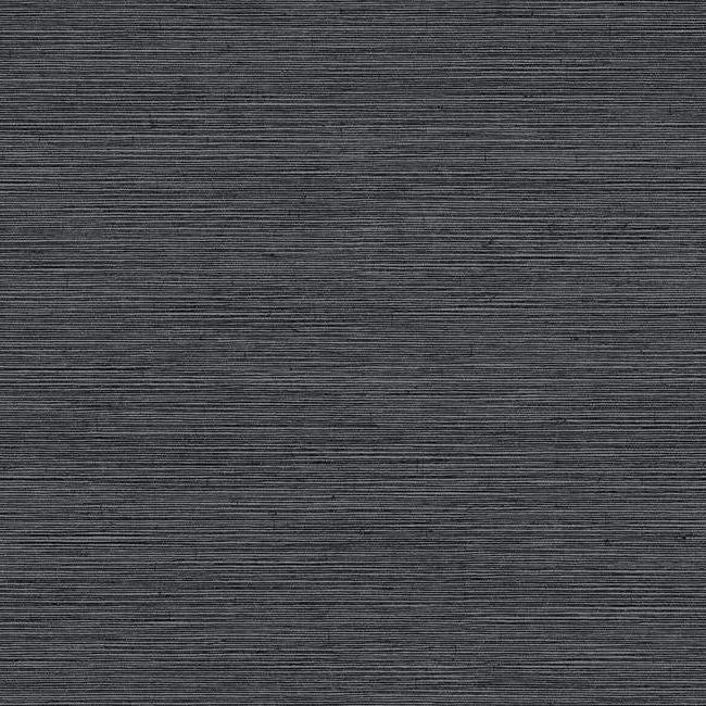 media image for sample shining sisal faux grasscloth wallpaper in dark metallic charcoal by york wallcoverings 1 258