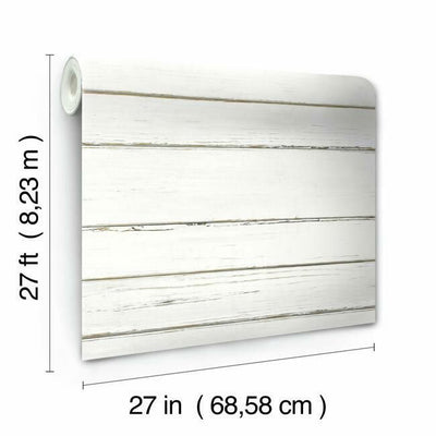 product image for Shiplap Planks Wallpaper in White from the Simply Farmhouse Collection by York Wallcoverings 62