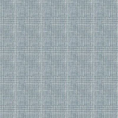 product image of Shirting Plaid Wallpaper in Blue from the Traveler Collection by Ronald Redding 563