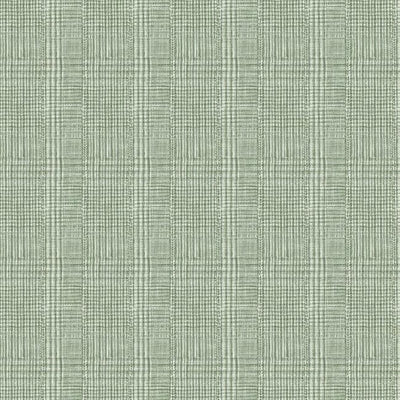 product image of sample shirting plaid wallpaper in green from the traveler collection by ronald redding 1 575