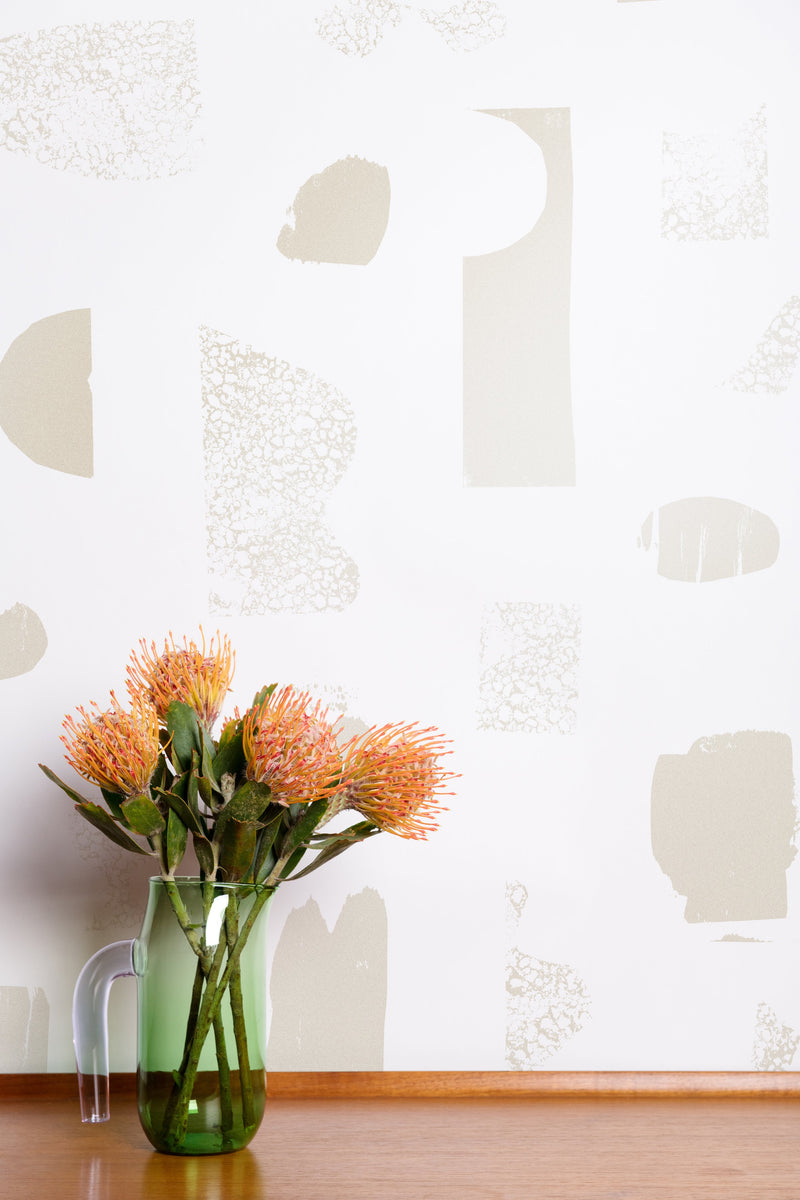 media image for Silhouettes Wallpaper in Champagne and Cream by Thatcher Studio 284