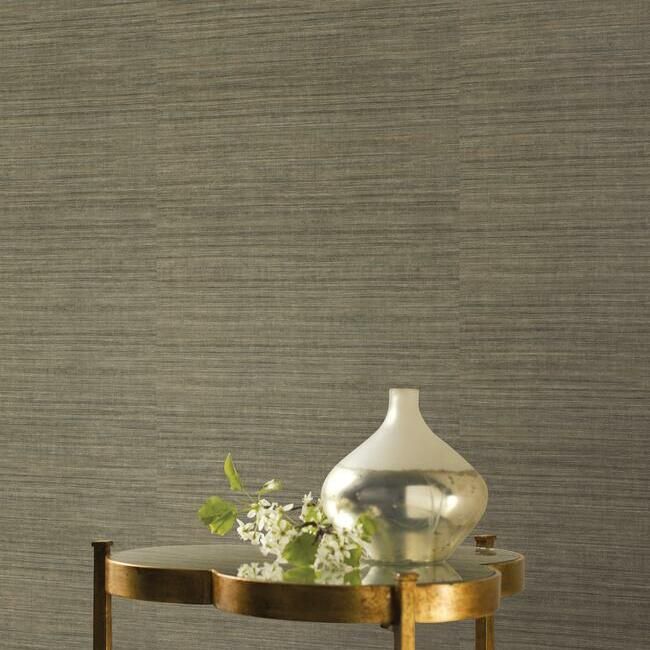media image for Silk Elegance Vinyl Wallpaper in Dark Taupe from the Ronald Redding 24 Karat Collection by York Wallcoverings 271