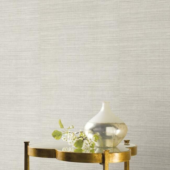 media image for Silk Elegance Vinyl Wallpaper in Snow from the Ronald Redding 24 Karat Collection by York Wallcoverings 279