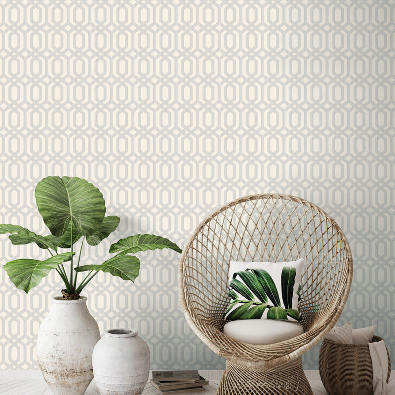 media image for Silver Intersecting Lattice Wallpaper by Walls Republic 282