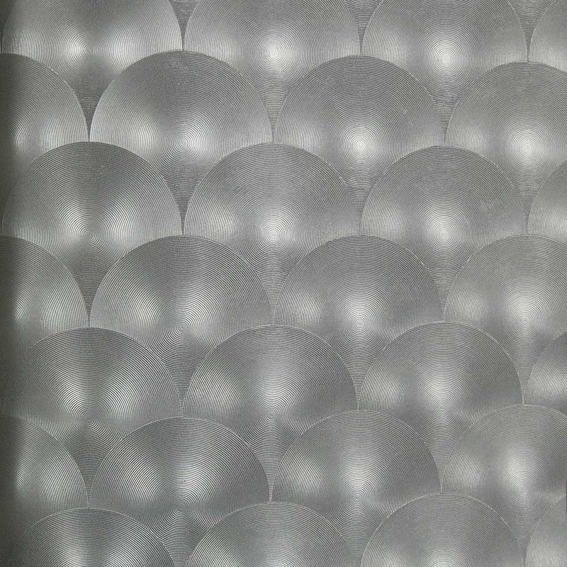 media image for sample silver metallic circles wallpaper by julian scott designs 1 217