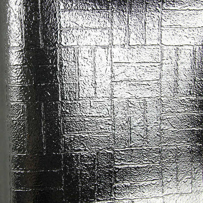 product image of sample silver tile foil wallpaper by julian scott designs 1 554