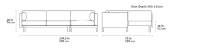 product image for Silverlake Sectional by Gus Modern 3