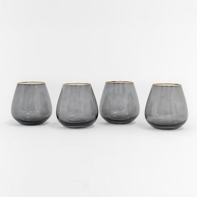 product image for siren short stemless goblet set of 4 by borrowed blu bb0212s 2 84
