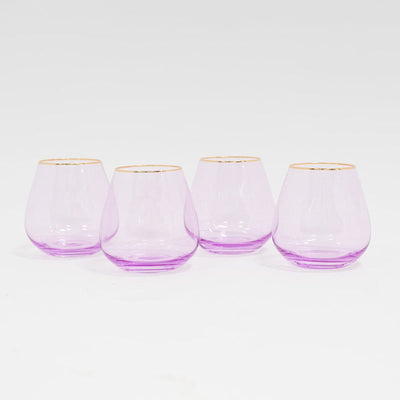 product image for siren short stemless goblet set of 4 by borrowed blu bb0212s 7 19