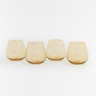 product image for siren short stemless goblet set of 4 by borrowed blu bb0212s 8 2