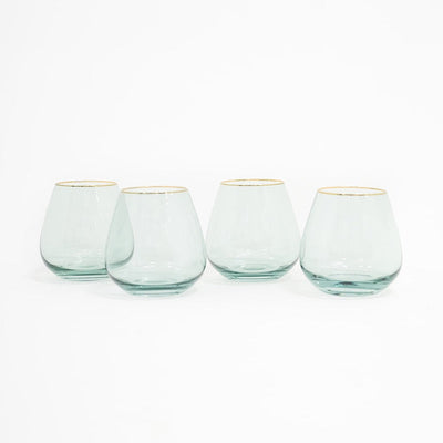 product image for siren short stemless goblet set of 4 by borrowed blu bb0212s 11 0