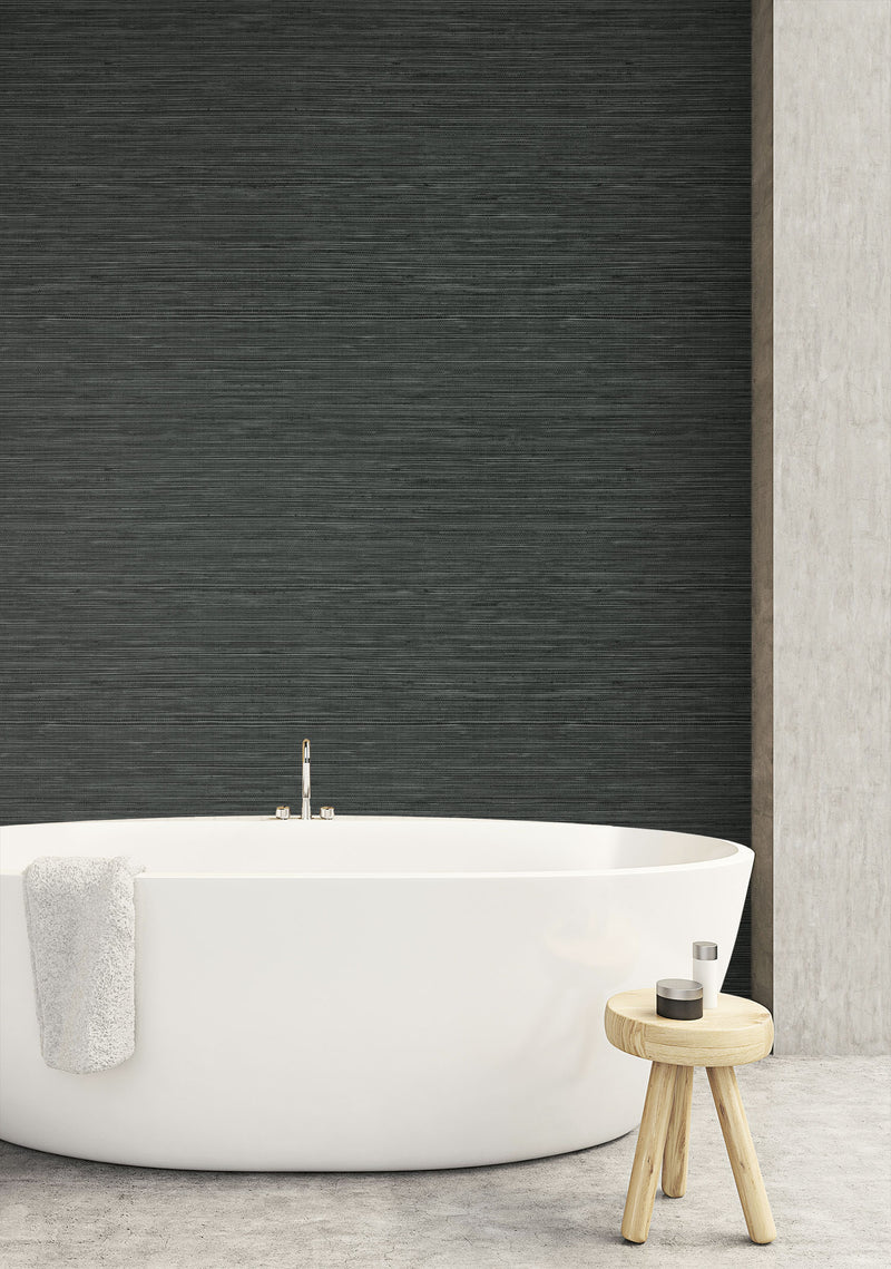media image for Sisal Hemp Wallpaper in Stone Grey from the More Textures Collection by Seabrook Wallcoverings 262