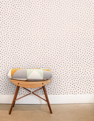 product image for Sisters of the Sun Wallpaper in Gunmetal on Blush design by Thatcher Studio 79