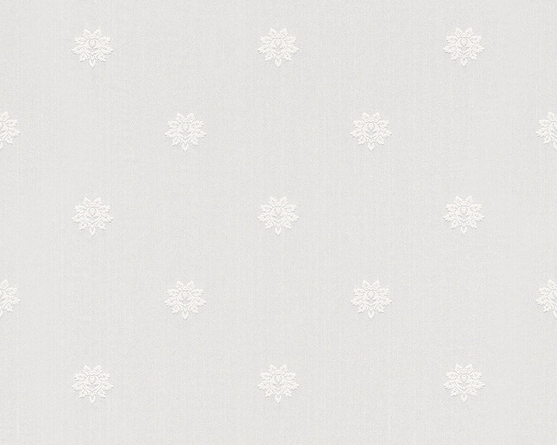 media image for sample small prints classic wallpaper in cream and white design by bd wall 1 256