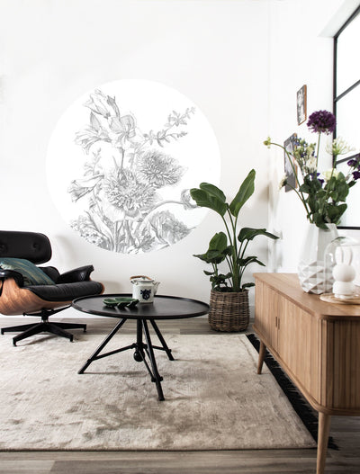 product image for Small Wallpaper Circle in Engraved Flowers 061 by KEK Amsterdam 72
