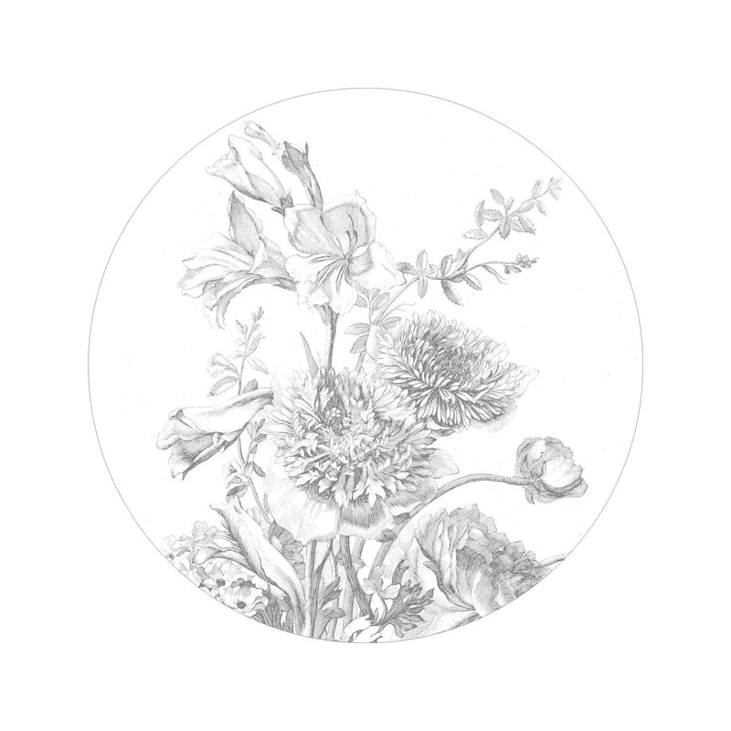 media image for Small Wallpaper Circle in Engraved Flowers 061 by KEK Amsterdam 21
