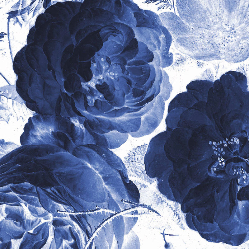 media image for Small Wallpaper Circle in Royal Blue Flowers 001 by KEK Amsterdam 280