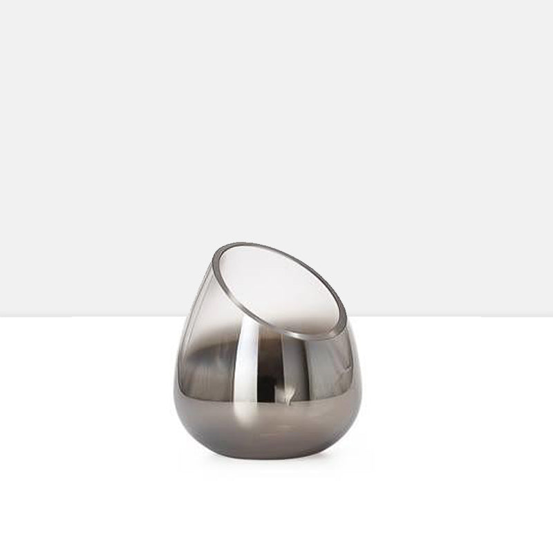 media image for smoke mirror angled cone vase candle holder in short design by torre tagus 1 267