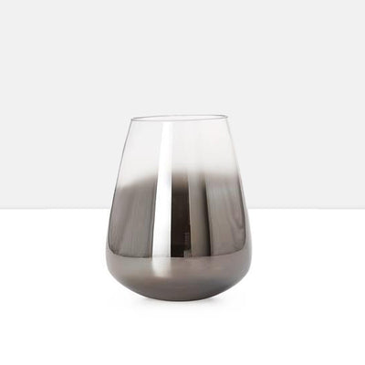 product image for smoke mirror cone vase candle holder in short by torre tagus 1 69