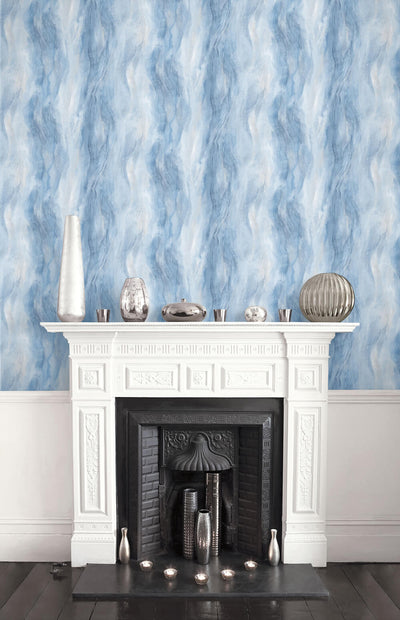 product image for Smoke Texture Embossed Vinyl Wallpaper in Blue Lake from the Living With Art Collection by Seabrook Wallcoverings 71