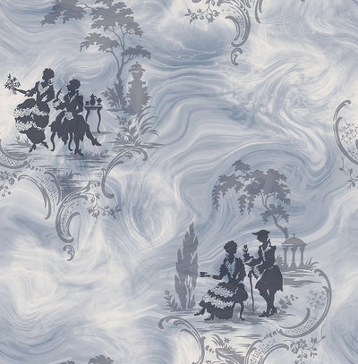 product image of Smoke Date Wallpaper in Blueberry from the Sanctuary Collection by Mayflower Wallpaper 585