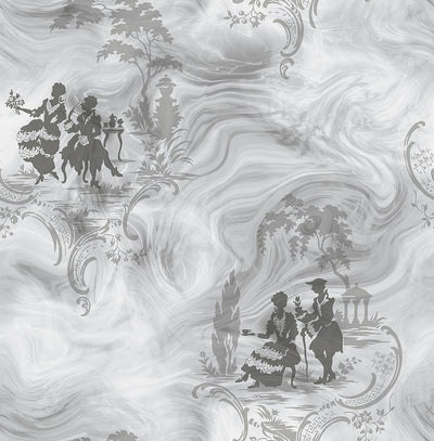 product image of sample smoke date wallpaper in sterling from the sanctuary collection by mayflower wallpaper 1 55