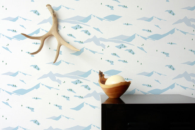 media image for Snowscene Wallpaper in Avalanche design by Aimee Wilder 218