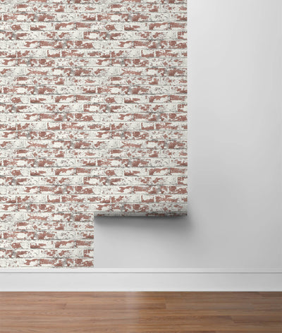 product image for Soho Brick Peel-and-Stick Wallpaper in Terra Cotta from the Luxe Haven Collection by Lillian August 55