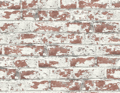 product image for Soho Brick Peel-and-Stick Wallpaper in Terra Cotta from the Luxe Haven Collection by Lillian August 16