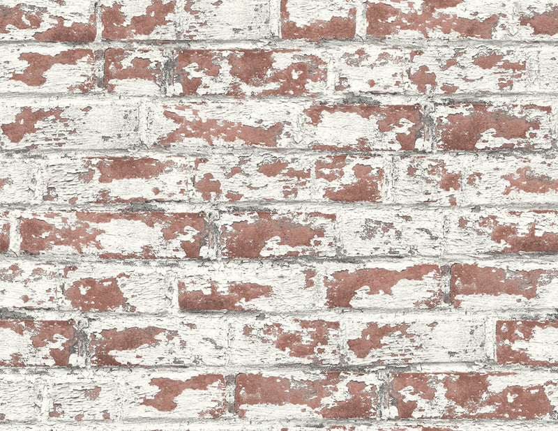 media image for Soho Brick Peel-and-Stick Wallpaper in Terra Cotta from the Luxe Haven Collection by Lillian August 283