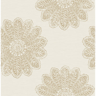 product image of sample sol medallion wallpaper in light brown from the celadon collection by brewster home fashions 1 512