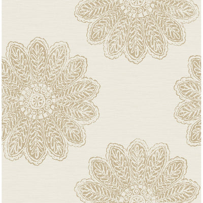 product image for Sol Medallion Wallpaper in Light Brown from the Celadon Collection by Brewster Home Fashions 77