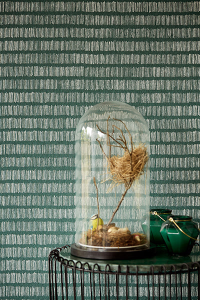product image for Solemn Lines Dark Green Wall Mural by Eijffinger for Brewster Home Fashions 29