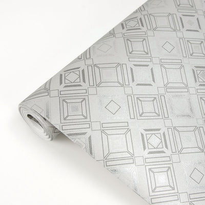 product image for Sonic Geometric Wallpaper in Light Grey from the Polished Collection by Brewster Home Fashions 18