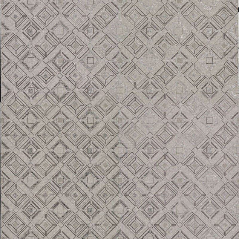 media image for Sonic Geometric Wallpaper in Light Grey from the Polished Collection by Brewster Home Fashions 23