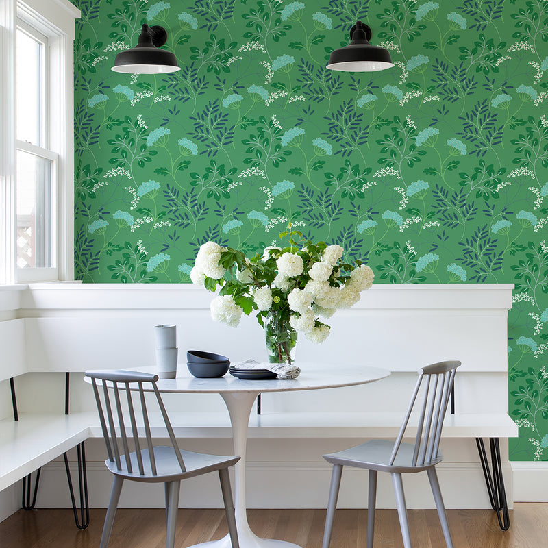 media image for Sorrel Green Botanical Wallpaper from the Scott Living II Collection by Brewster Home Fashions 29