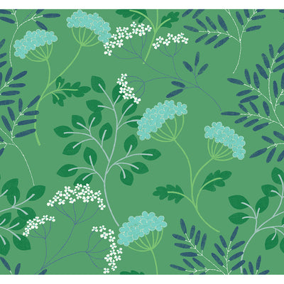 product image of sample sorrel green botanical wallpaper from the scott living ii collection by brewster home fashions 1 554