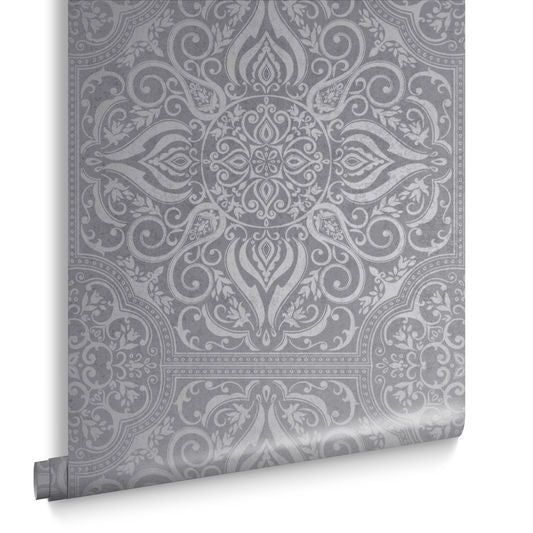 media image for Souk Tile Wallpaper in Pewter from the Exclusives Collection by Graham & Brown 262