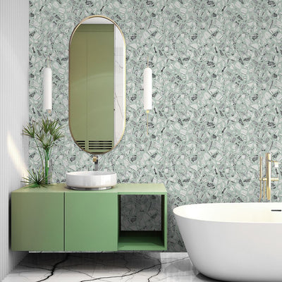 product image for Speckled Terrazzo Self-Adhesive Wallpaper in Mint Julep design by Tempaper 14