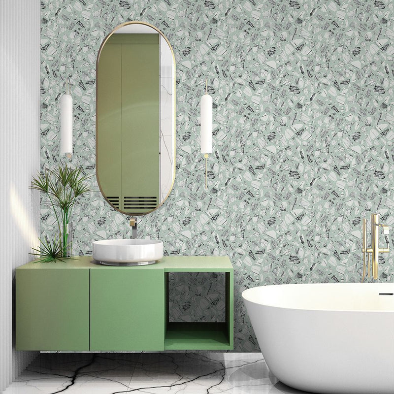 media image for Speckled Terrazzo Self-Adhesive Wallpaper in Mint Julep design by Tempaper 292