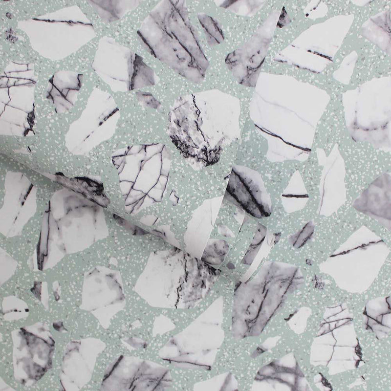 media image for Speckled Terrazzo Self-Adhesive Wallpaper in Mint Julep design by Tempaper 271
