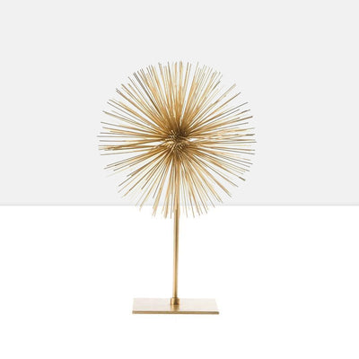 product image of spike sphere sculpture on stand gold by torre tagus 1 512