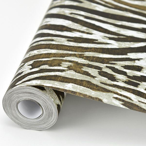 media image for Splendid Animal Print Wallpaper in Brown from the Moonlight Collection by Brewster Home Fashions 273
