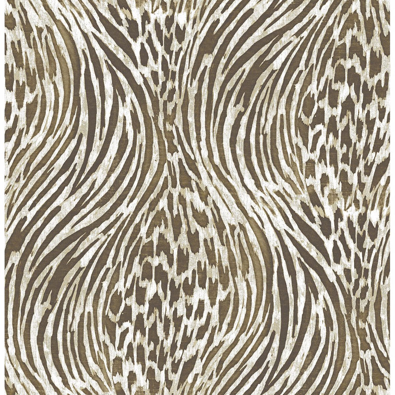 media image for Splendid Animal Print Wallpaper in Brown from the Moonlight Collection by Brewster Home Fashions 249
