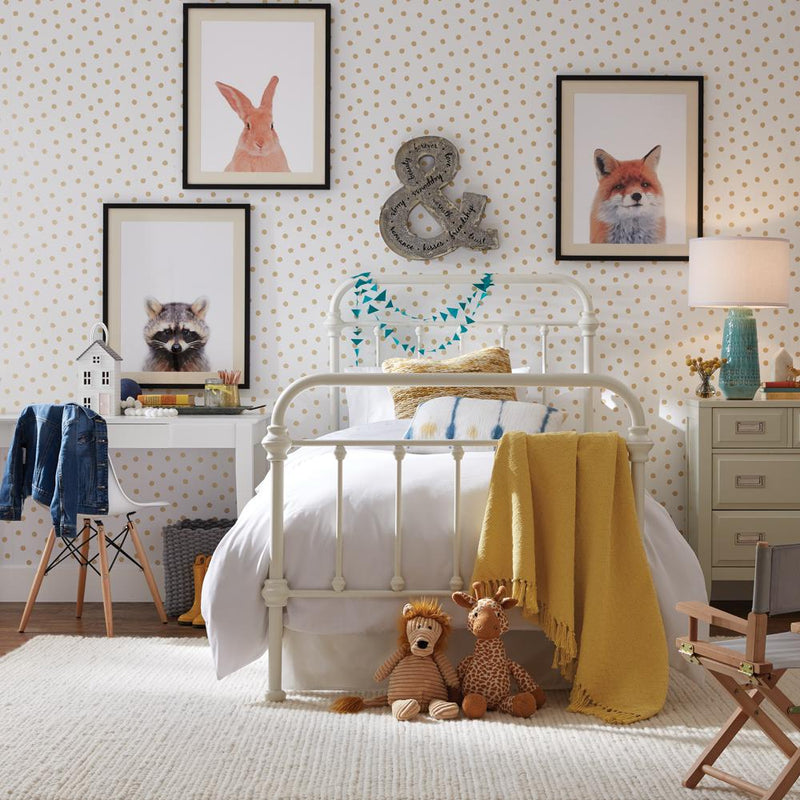 media image for Spot Peel & Stick Wallpaper in Gold by RoomMates for York Wallcoverings 223