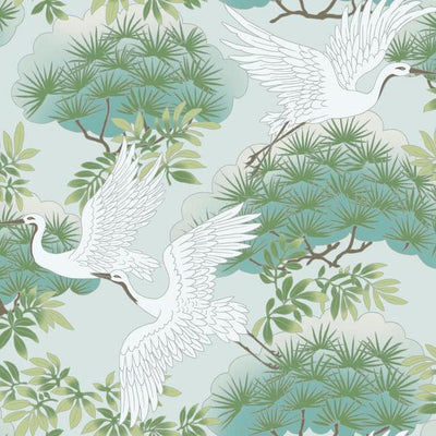 product image for Sprig & Heron Wallpaper in Teal from the Tea Garden Collection by Ronald Redding for York Wallcoverings 51