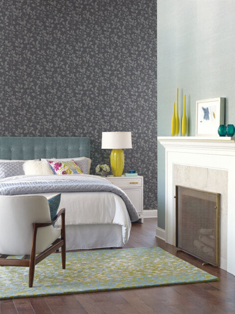 media image for Sprig Wallpaper in Indigo from the Moderne Collection by Stacy Garcia for York Wallcoverings 224