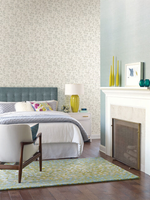 media image for Sprig Wallpaper in Lily from the Moderne Collection by Stacy Garcia for York Wallcoverings 280