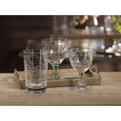 product image for Spring Leaves Cut Design White Wine Glass by Panorama City 14