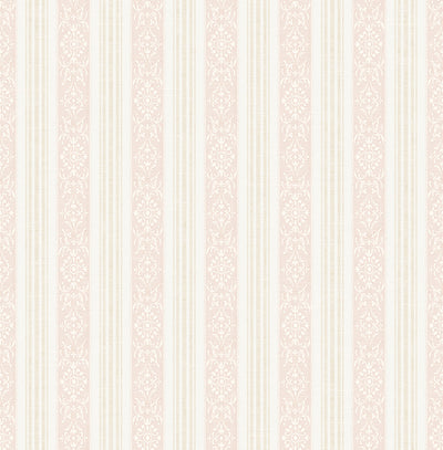 product image of Spring Stripe Wallpaper in Blush from the Spring Garden Collection by Wallquest 524
